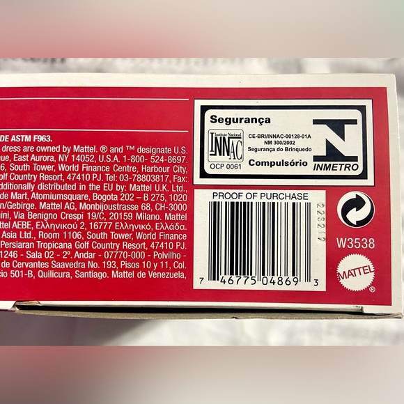 Barbie Toys 22 Holiday Barbie Collector Doll Brown Black Brunette Hair Red Dress W3538 New